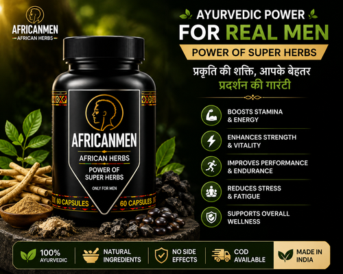 AFRICANMEN Power of Super Herbs | Ayurvedic Herbal Supplement for Men |