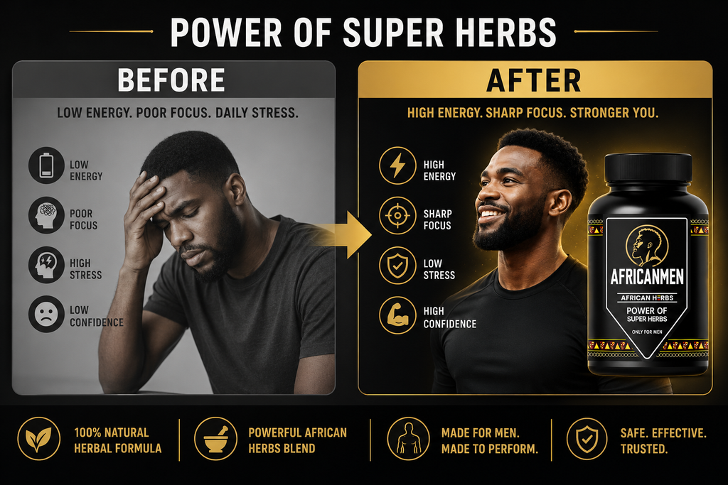 AFRICANMEN Powerful African Herbs Powder for Men – 150g | 25Natural Herbs Energy &amp; Overall Wellbeing